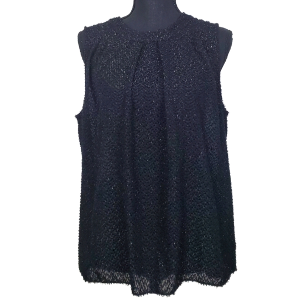 NWT Michael Kors Black Sleeveless Blouse